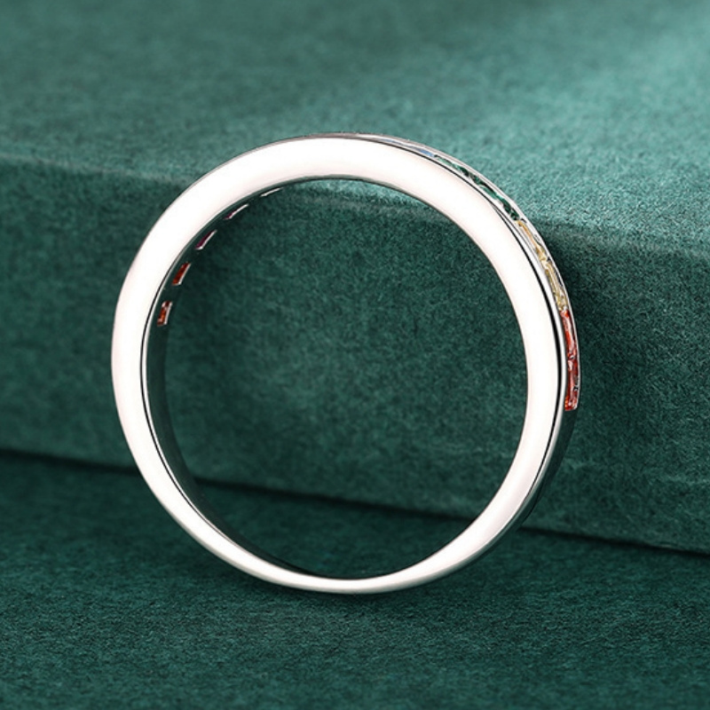 Copper Ring with Colorful Zirconia Inlay for Pride Month